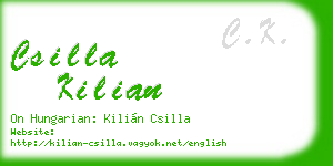csilla kilian business card